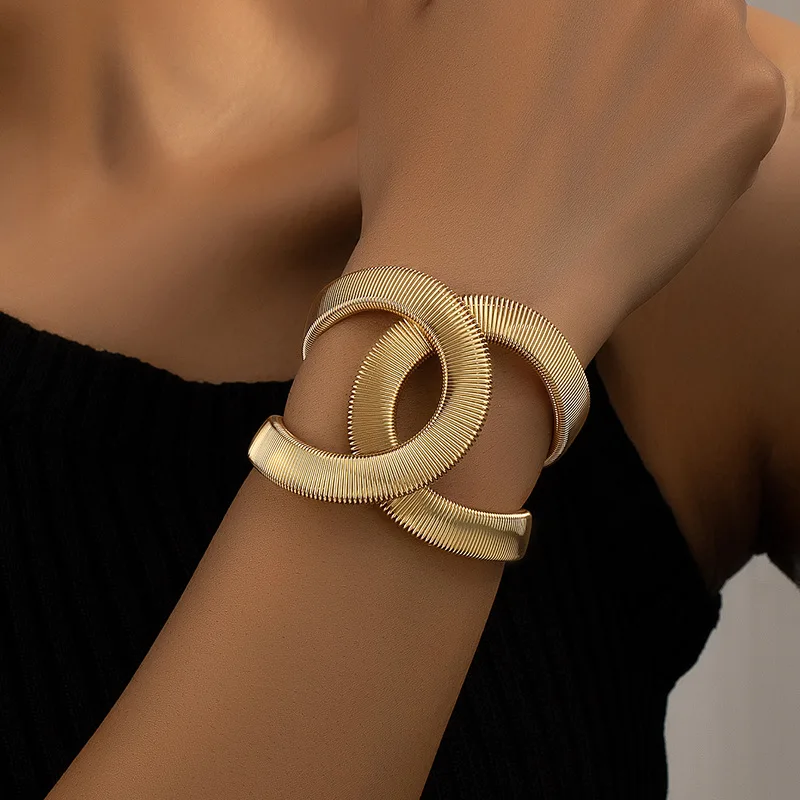 Stylish Double Gold Bracelet - Amara-The Livary