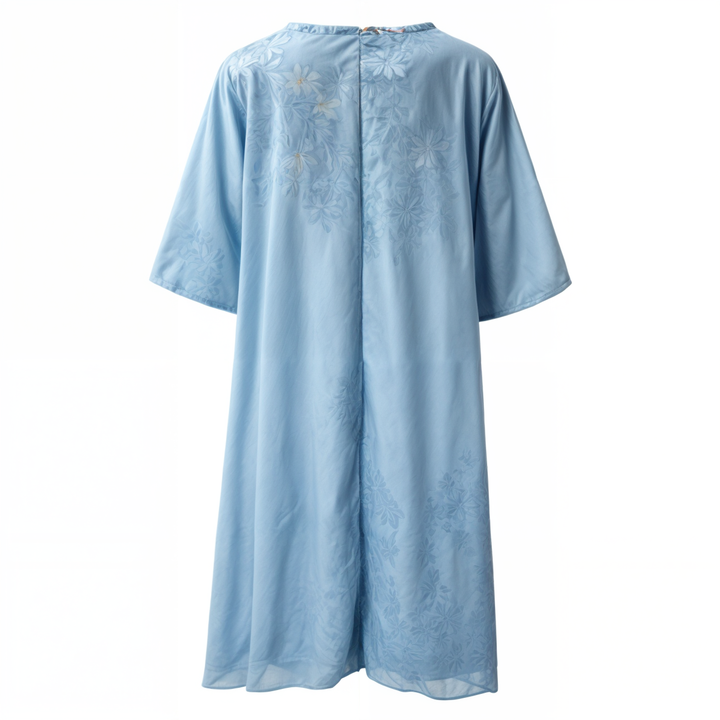 Stylish Floral A-Line Dress with Waistcoat for Women – Miray-Blue Star-M-The Livary