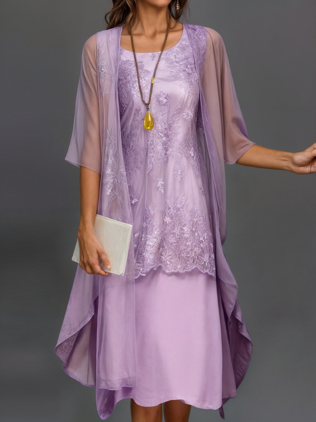 Stylish Floral A-Line Dress with Waistcoat for Women – Miray-Hyacinth-M-The Livary