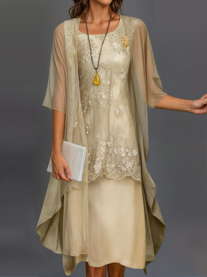 Stylish Floral A-Line Dress with Waistcoat for Women – Miray-Daffodil-M-The Livary