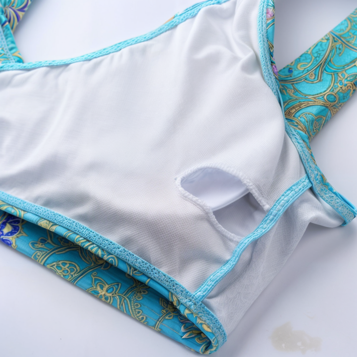 Stylish two-piece women's bikini – Perfect for the beach and sun-Marble Blue-S-The Livary