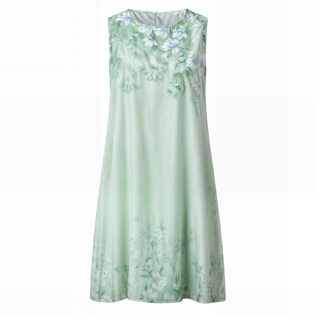 Stylish Floral A-Line Dress with Waistcoat for Women – Miray-Blue Star-M-The Livary