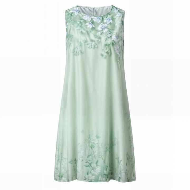 Stylish Floral A-Line Dress with Waistcoat for Women – Miray-Blue Star-M-The Livary