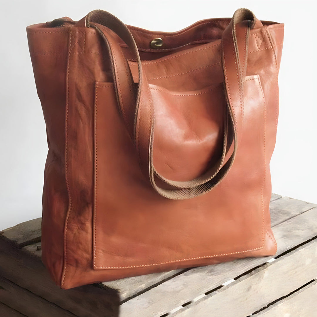 Stylish Leather Handbag - Sophie-Brown-The Livary