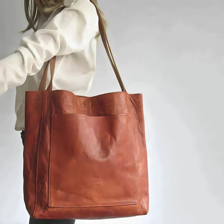Stylish Leather Handbag - Sophie-Brown-The Livary