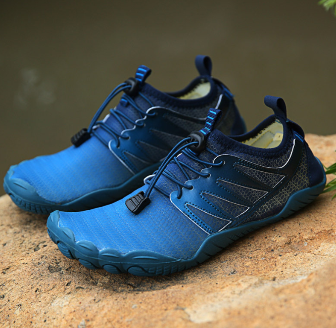 Comfortable Barefoot Sneakers for Men and Women - RiverWalk-Dark blue-3.5-The Livary