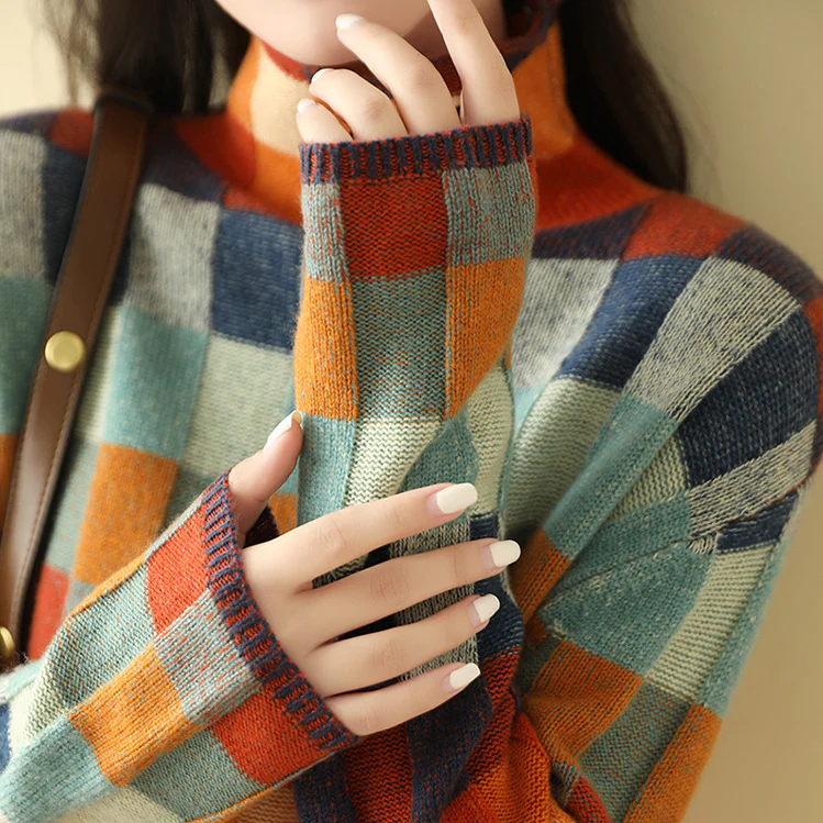 Luxury Cashmere Turtleneck - Aurora