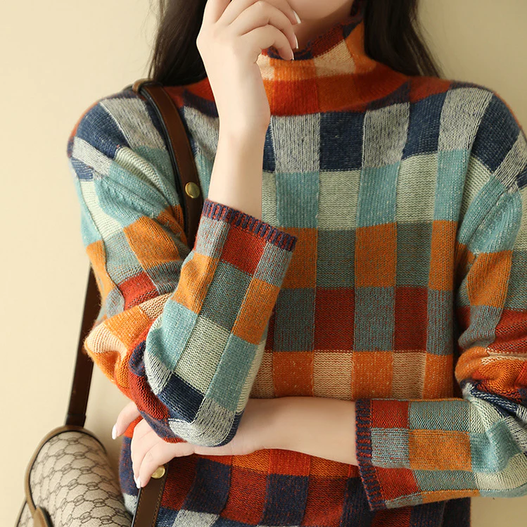 Luxury Cashmere Turtleneck - Aurora