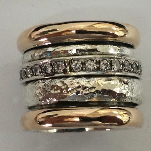 Layered Thick Gold Vintage-Style Ring - Luciana-6-The Livary