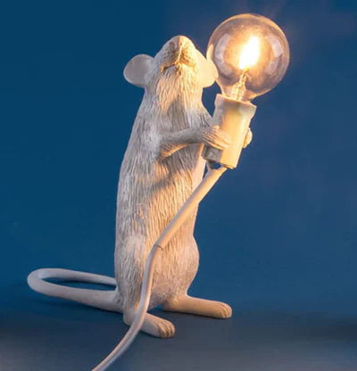 Original Mouse Lamp - SqueakLight-Standing mouse / Gold-The Livary