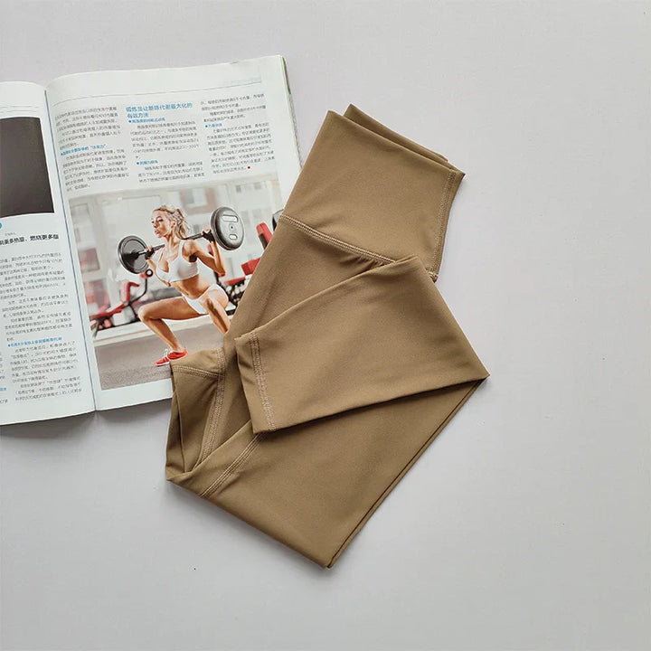 High Waist Hip Lift Yoga Legging - Aria-Light brown-S-The Livary