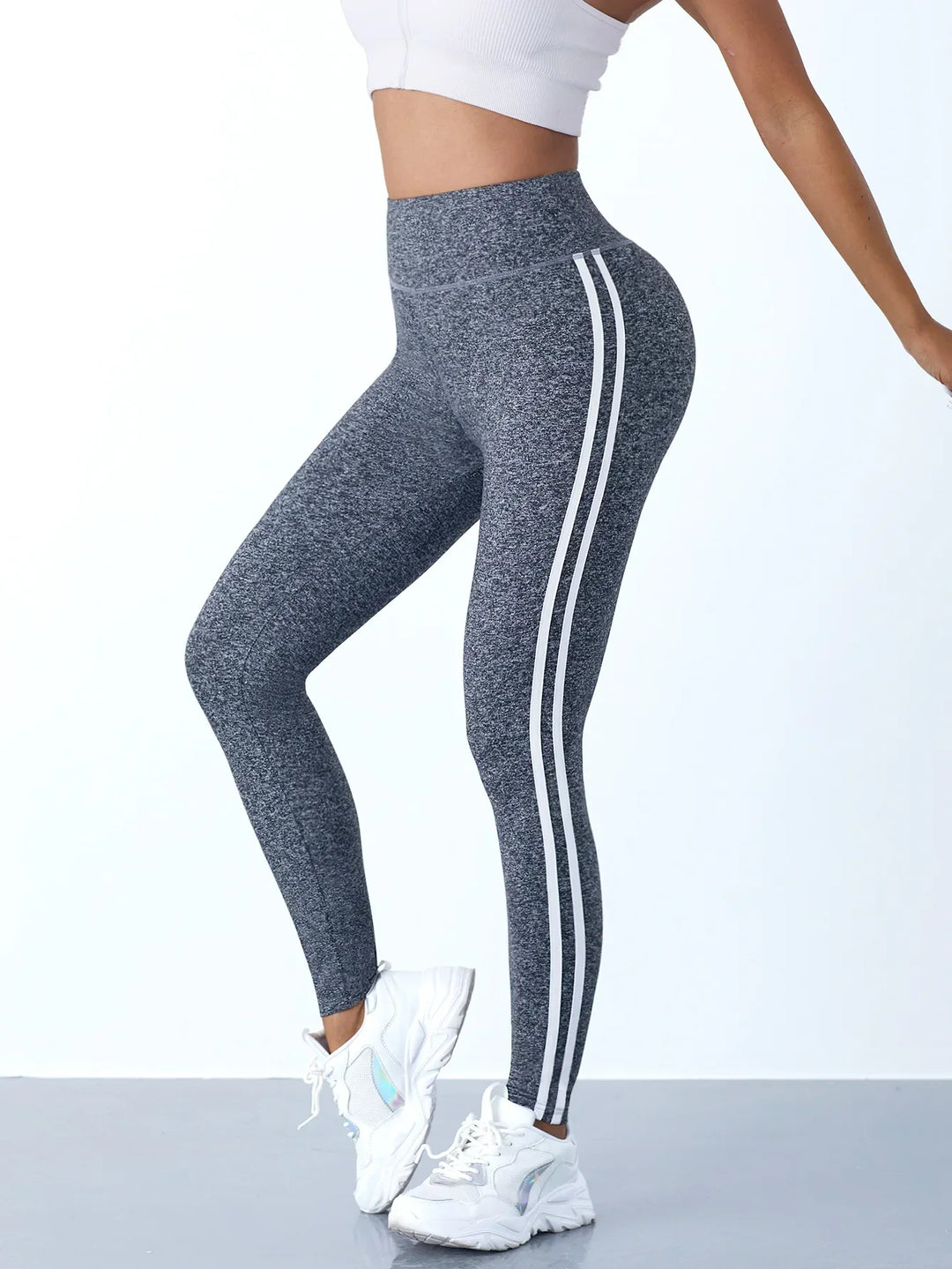 High Waist Yoga Legging - Mila-Grey-S-The Livary