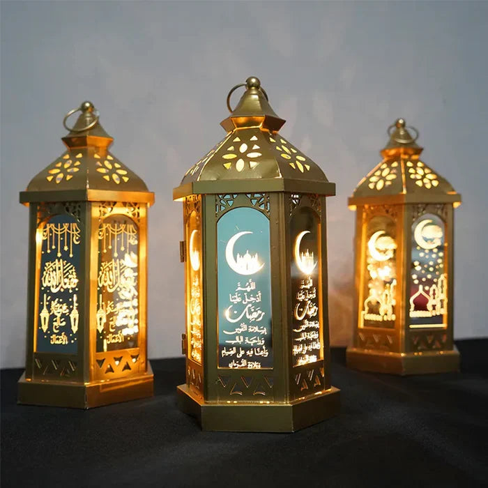 Atmospheric Party Lamp - NoorLantern-Moon with text-The Livary