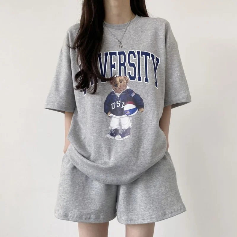Summer Short Set for Women – Leni-Dark grey-S-The Livary
