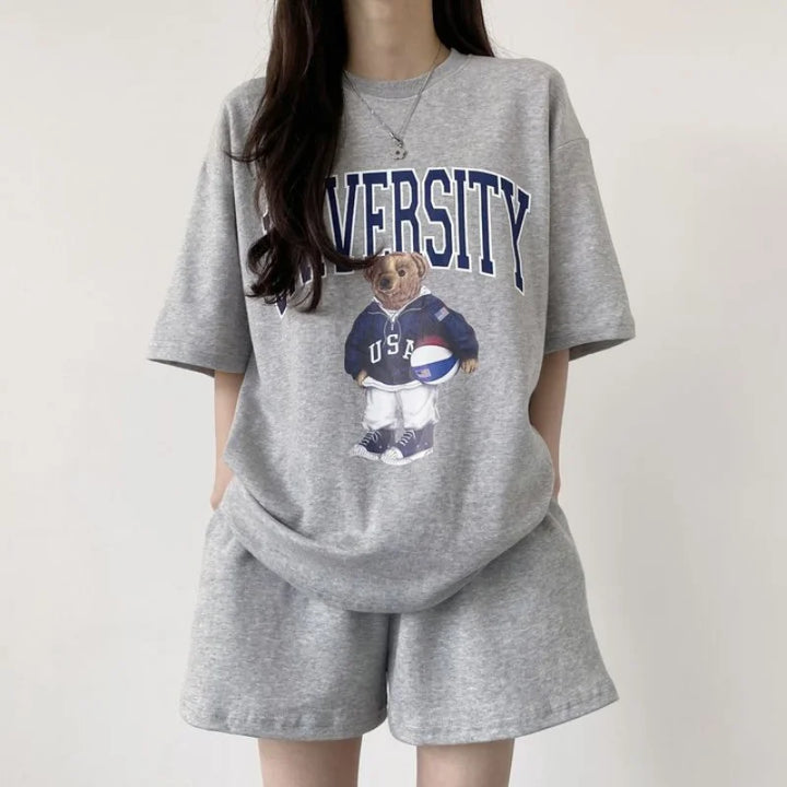 Summer Short Set for Women – Leni-Dark grey-S-The Livary