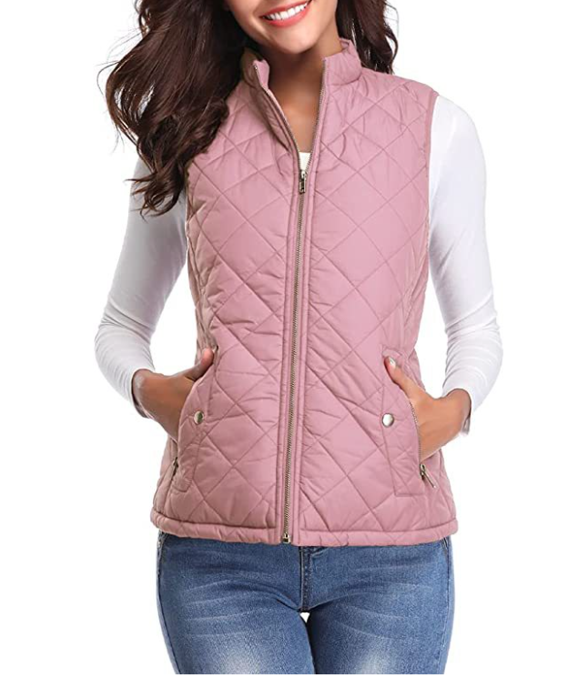 Lightly Padded Stylish Women's Bodywarmer - Lara-Pink-S-The Livary