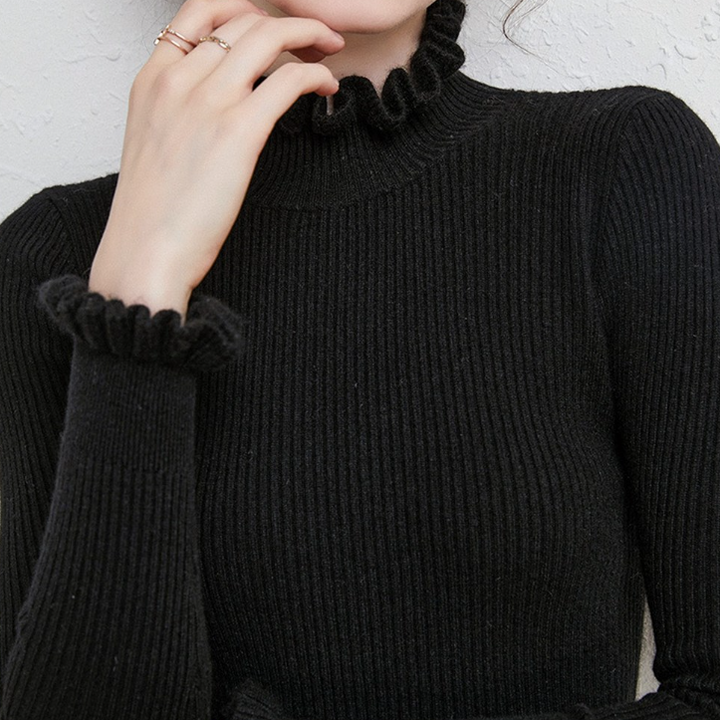 Comfortable Cashmere Women's Turtleneck - Aurélie-Black-S-The Livary