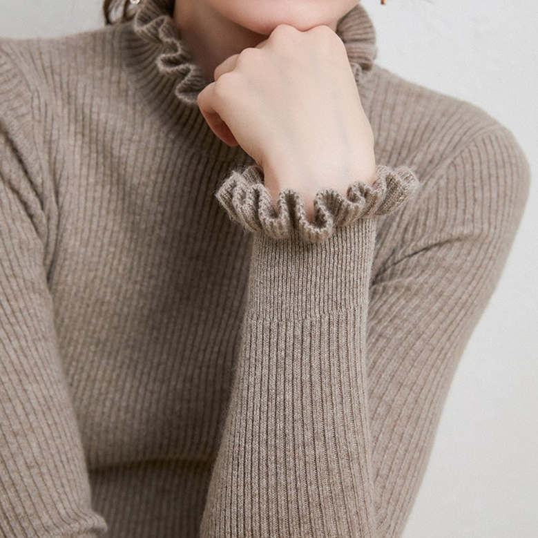 Comfortable Cashmere Women's Turtleneck - Aurélie-Brown-S-The Livary