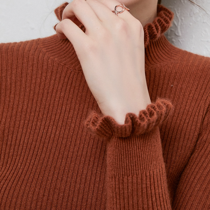 Comfortable Cashmere Women's Turtleneck - Aurélie-Auburn-S-The Livary