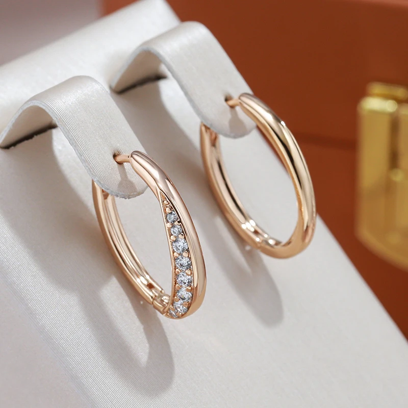 Luxury Zirconia Earrings in Gold - Helena-The Livary