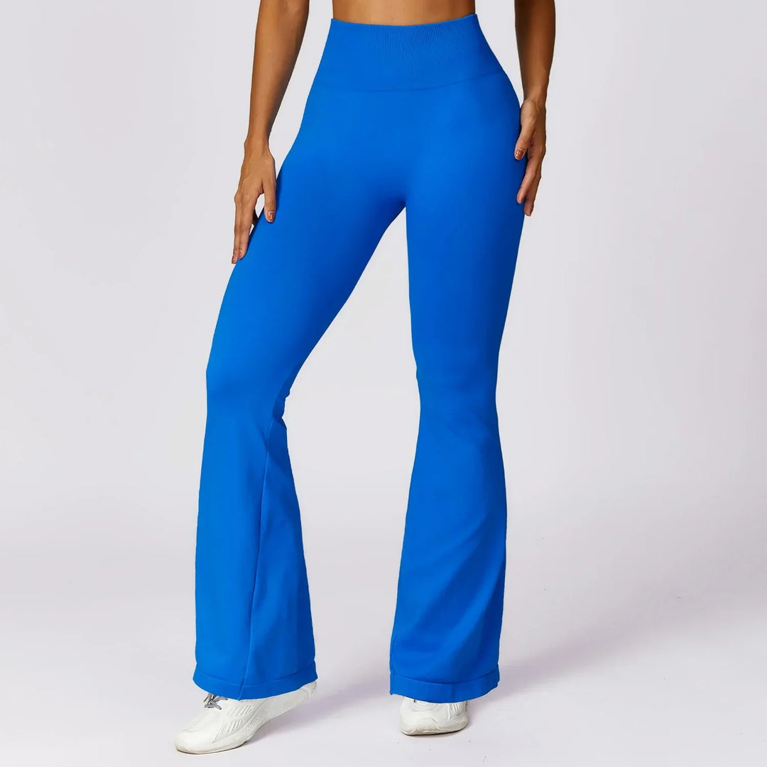 Seamless Flared Yoga Legging - Elara-Blue-S-The Livary