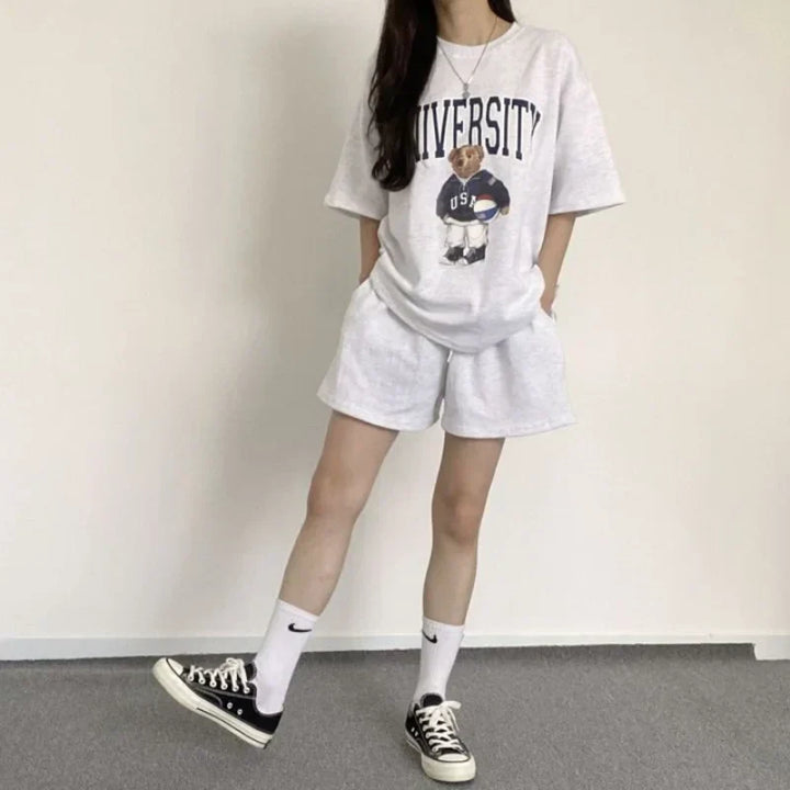 Summer Short Set for Women – Leni-Light grey-S-The Livary