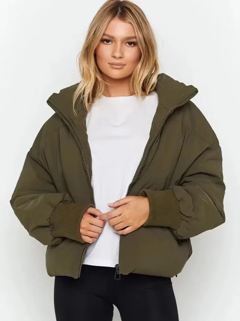 Lightweight Women's Puffer Jacket - Sofia-Green-S-The Livary