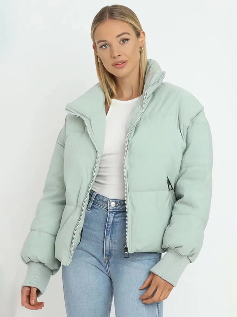 Lightweight Women's Puffer Jacket - Sofia-Light green-S-The Livary