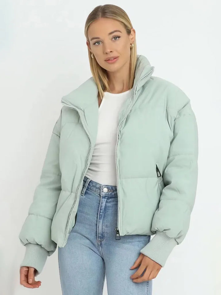 Lightweight Women's Puffer Jacket - Sofia-Light green-S-The Livary
