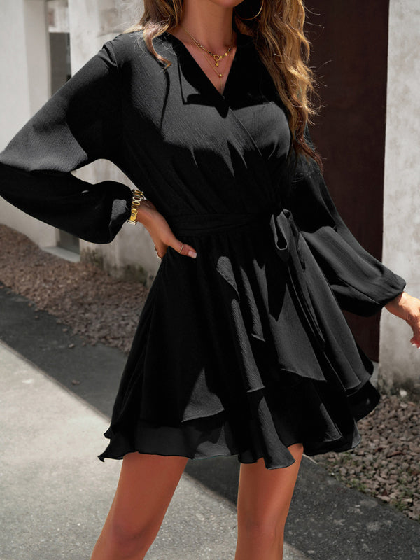 Layered Dress with Waistband - Lena