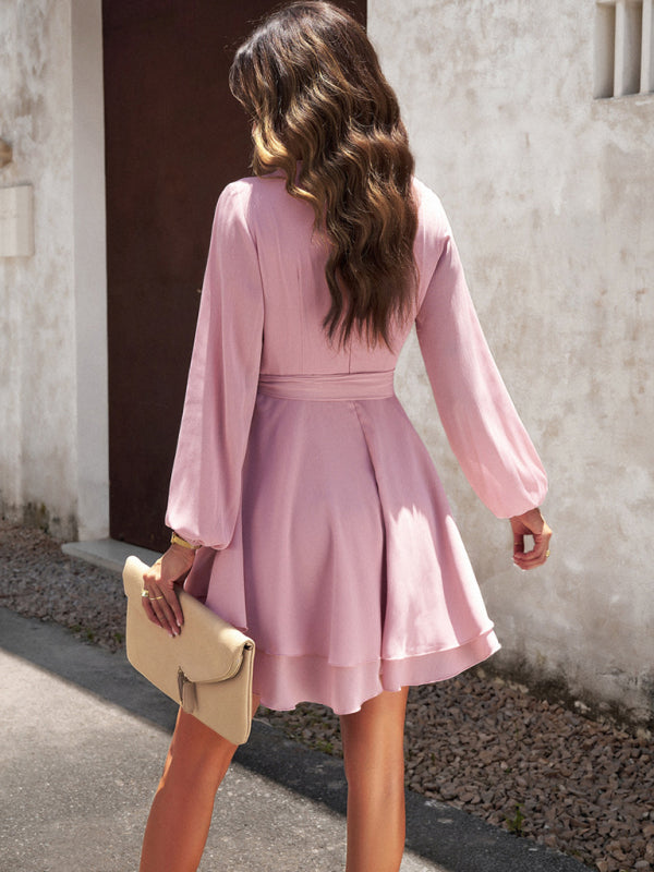 Layered Dress with Waistband - Lena
