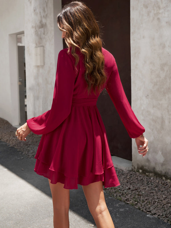 Layered Dress with Waistband - Lena
