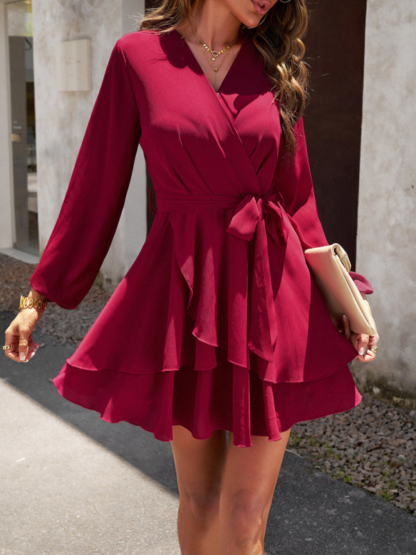 Layered Dress with Waistband - Lena