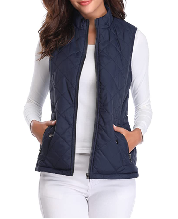 Lightly Padded Stylish Women's Bodywarmer - Lara-Blue-S-The Livary