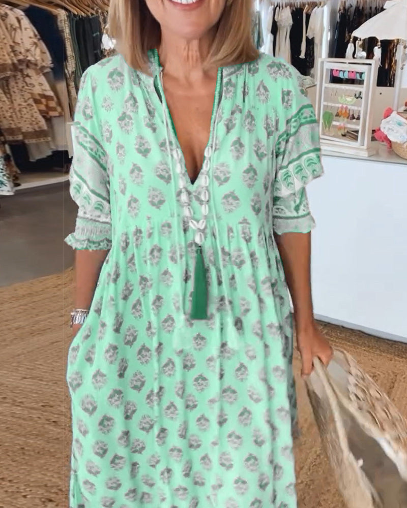 Radiant summer dress – Fleur-Green-S-The Livary