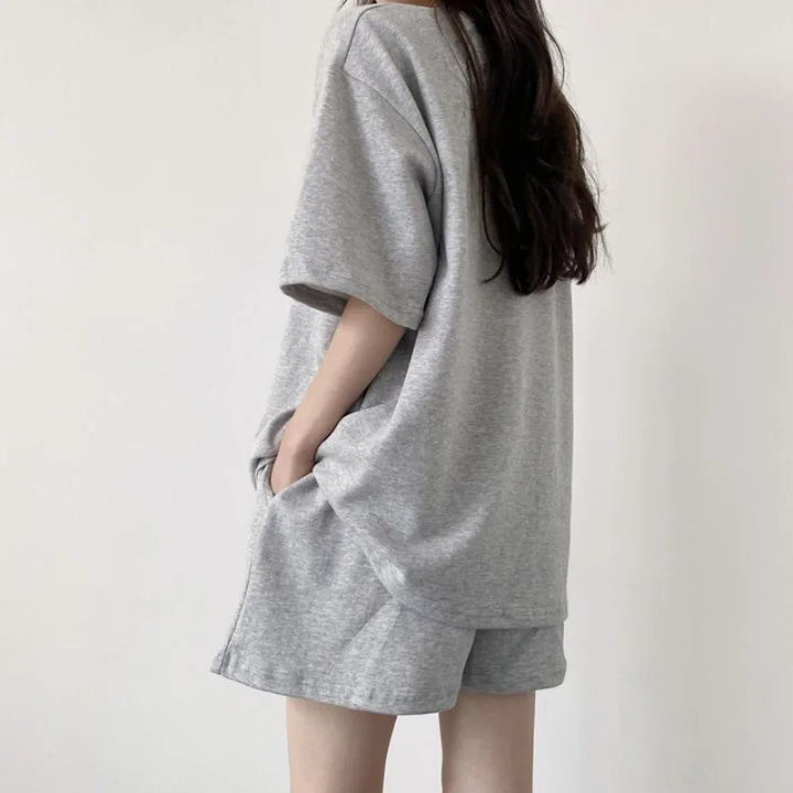 Summer Short Set for Women – Leni-Light grey-S-The Livary