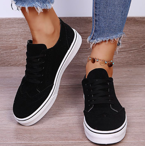 Stylish and Comfortable Women's Sneakers - LunaWalk-Black-3.5-The Livary