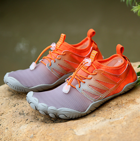 Comfortable Barefoot Sneakers for Men and Women - RiverWalk-Orange-3.5-The Livary