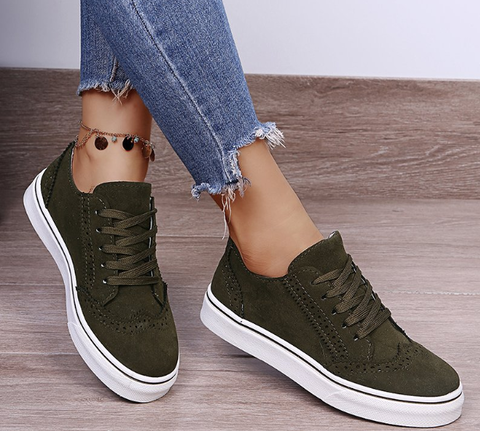 Stylish and Comfortable Women's Sneakers - LunaWalk-Green-3.5-The Livary