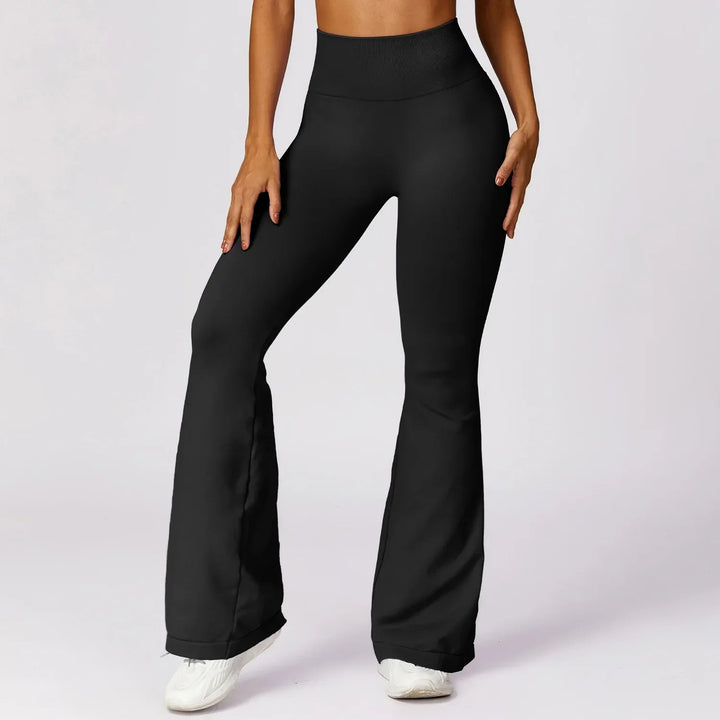 Seamless Flared Yoga Legging - Elara-Black-S-The Livary