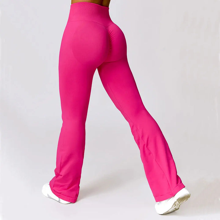 Seamless Flared Yoga Legging - Elara-Black-S-The Livary