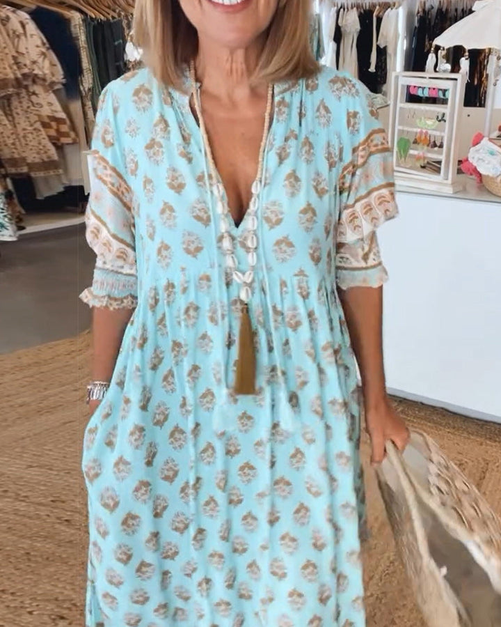 Radiant summer dress – Fleur-Blue-S-The Livary