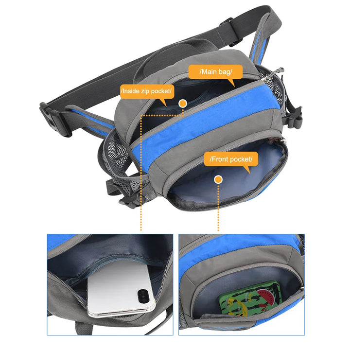 Sport Hip Bag with Bottle Holder - Vega-Orange-The Livary