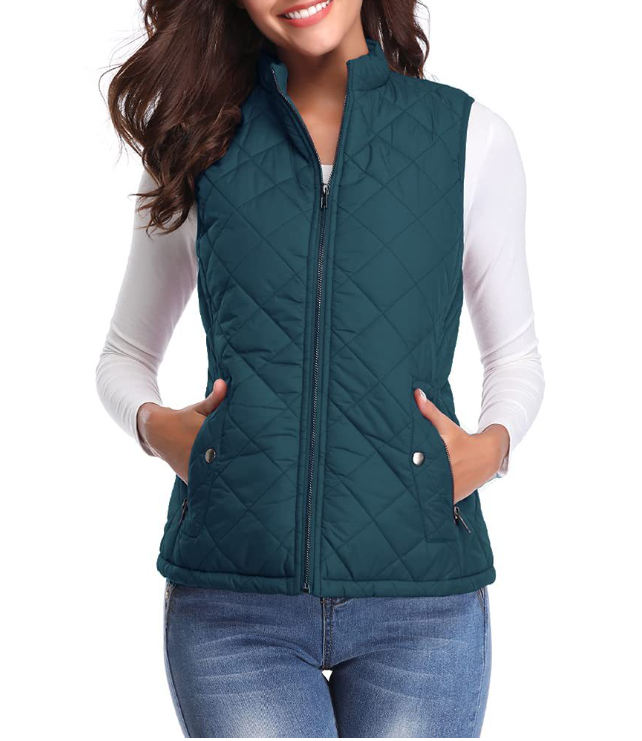 Lightly Padded Stylish Women's Bodywarmer - Lara-Ocean blue-S-The Livary