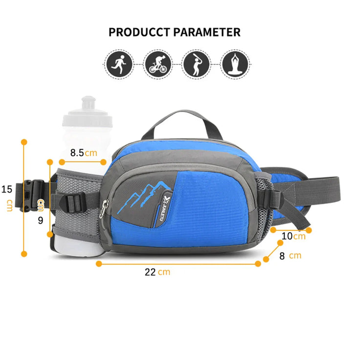 Sport Hip Bag with Bottle Holder - Vega-Orange-The Livary