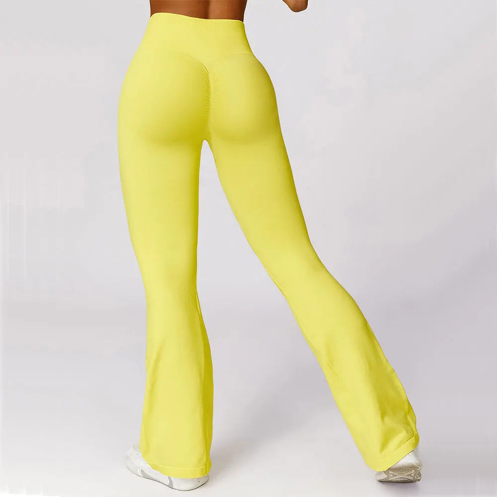 Seamless Flared Yoga Legging - Elara-Black-S-The Livary