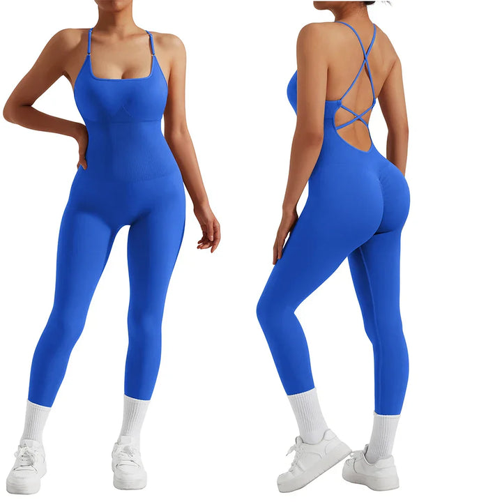 All-Season Women's Fitness Jumpsuit - Nova-Blue-L-The Livary