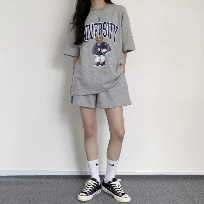 Summer Short Set for Women – Leni-Light grey-S-The Livary
