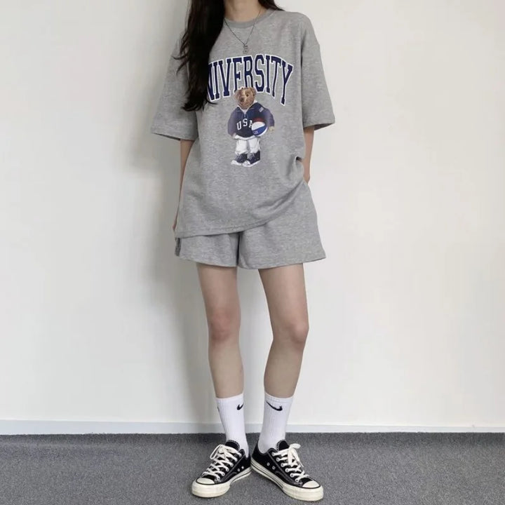 Summer Short Set for Women – Leni-Light grey-S-The Livary