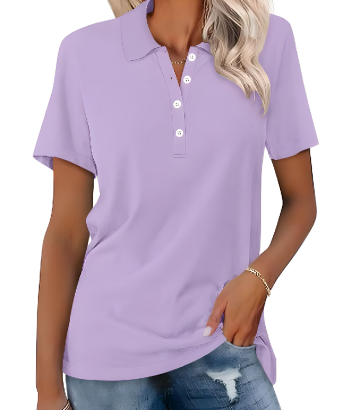 Sustainable Ladies Polo Shirt – Nova-Purple-S-The Livary
